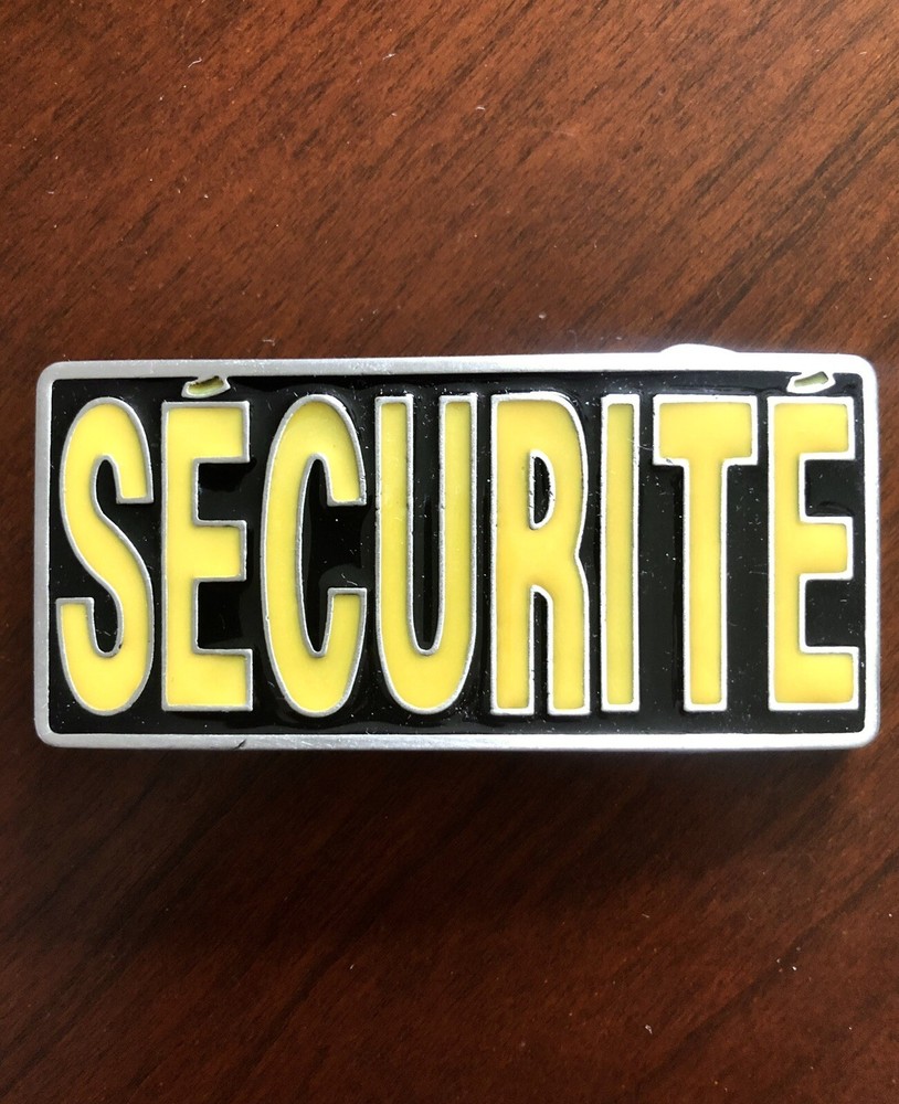 French Sécurité Worker Security Guard Profession Job Men’s Belt Buckle