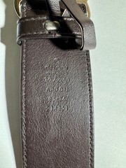 GUCCI Pre-Owned Gg Marmont Leather Belt Silver Dark Brown