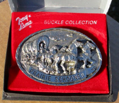 TONY LAMA Prairie Schooner Wheel Series Belt Buckle FIRST Edition Limited #990