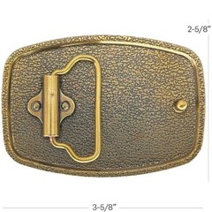 Antique BRONZE Metal Belt Buckle 2ND Amendment Right To Bear Arms Eagle Shield