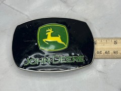 John Deere Enameled Belt Buckle Black/Green – Western Express Inc, JD-483