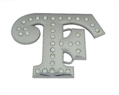 Initial Letter Cursive Silver Chrome Rhinestones Belt Buckle A to Z Alphabet New