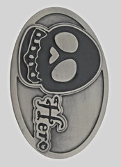 Skull Belt Buckles Gray Metal Vintage Antiqued Halloween Party Costume Skeleton