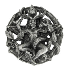 Pewter Cernunnos Belt Buckle – Dryad Design Celtic Horned God Wiccan Pagan Wicca