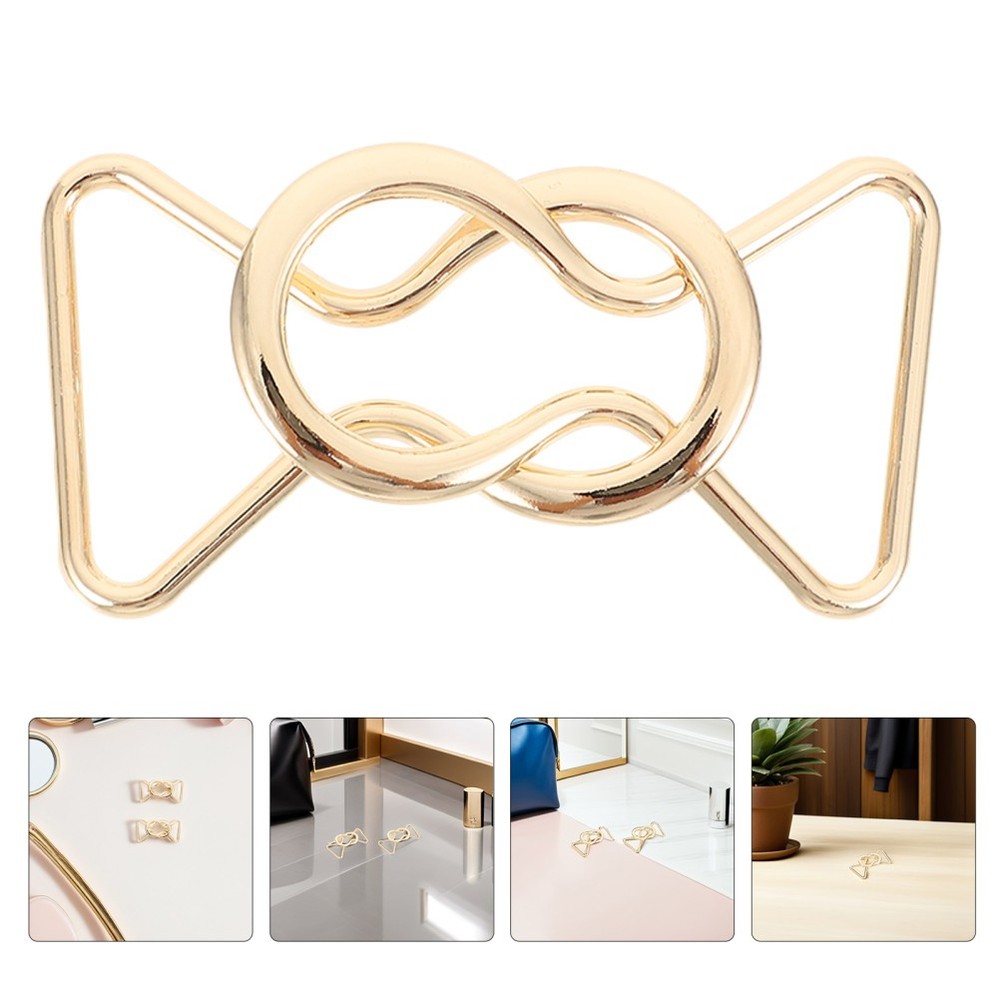 10 Pairs Golden Alloy Buckle Set Durable Waistband Belt Buckles for DIY Fashion