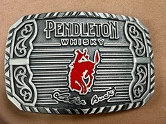2025 Pendleton Whiskey Let&rsquo;er Buck Rodeo Cowboy Montana Silversmiths Belt Buckle