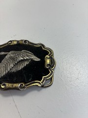 Vintage Canadian Goose  » Great American  » Brass/Fabric Belt Buckle # 5004