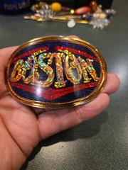 Boston Band Vintage Belt Buckle 1977 Pacifica Mfg Oval Collectible Rock N Roll