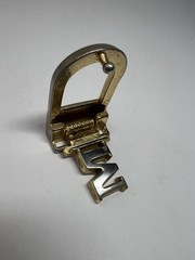 VTG Pat Pending Initial M Monogram Two Tone Gold Silver Belt Buckle Italy