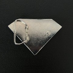 Superman Logo Belt Buckle Red Yellow Enamel Silver Tone Shield Superhero Cosplay