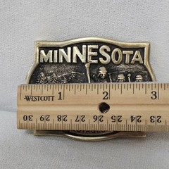 Belt Buckle – 1980 Twin City Federal #LE-1894 « Minnesota Voyageur » brass