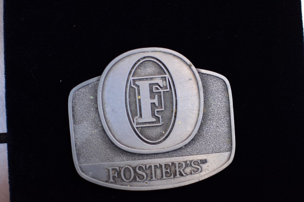 Fosters Beer Belt Buckle Australian Drinking Advertising company Brewery Logo