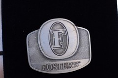 Fosters Beer Belt Buckle Australian Drinking Advertising company Brewery Logo