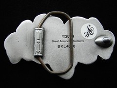 RG05148 *NOS* 2004 **THREE FLOWERS** FASHION ART PEWTER BELT BUCKLE