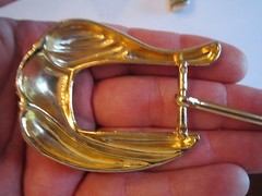 ELEGANT BELT BUCKLE – STAMPED ET 4731B – FITS 1&Prime; – VERY NICE CONDITION