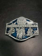 1988 Siskiyou American Veteran Enameled Belt Buckle