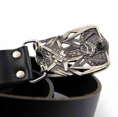 Thor&rsquo;s Hammer german silver buckle, Scandinavian Old Norse Mjolnir belt buckle