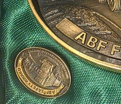 Vintage 2002 Metal Belt Buckle, Brass, ABF Freight Systems Inc, Trucking, Big