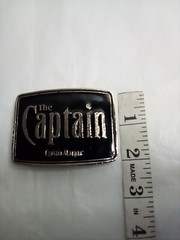 Captain Morgan Belt Buckle Alcohol Theme Black and Chrome