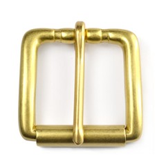 Solid Brass Single Prong Roller Belt Buckle Replacement 4cm Internal Width Retro