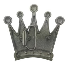 Royal Crown Belt Buckle New Men Women Silver Metal Western choppers Rhinestones
