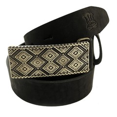 German silver buckle Krayka, Ukrainian ornamental buckle, woven belt embroidery