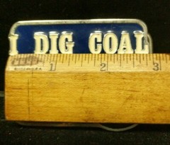 Great/Fun/Fashionable Belt Buckle Coal Mine I Dig Coal Miner Bold Enamel Heavy