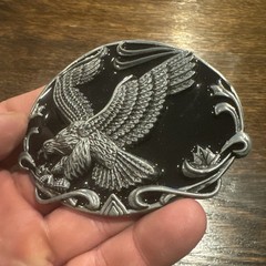 Motorcycle Belt Buckle Bald Eagle American Yellowstone Metal Collector Rodeo