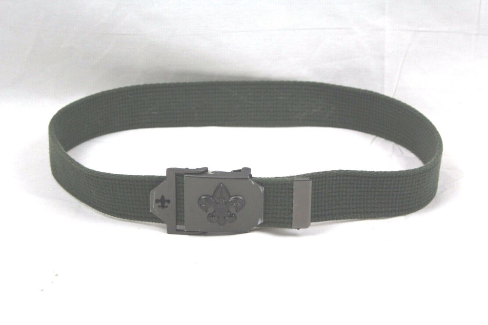 Thick Canvas Belt with Eagle/Fleur de Lis Buckle 34&Prime;