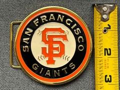 San Francisco Giants Scottsdale Metal Orange Gold Belt Buckle.