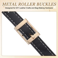 4Pcs Single Prong Belt Buckle 1&Prime; ID Metal Roller Buckle for Belt, Light Gold