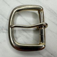 Silver Gold Tone Rounded Belt Buckle Simple Basic – 1.79&Prime; x 2.20&Prime;