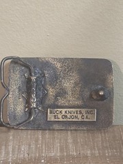 Buck Knives Men&rsquo;s Silver Metal Logo Clip Belt Buckle Fits 1.5 in Belt