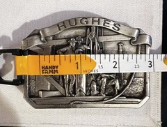 HUGHES TOOL COMPANY OIL DRILLING PEWTER BELT BUCKLE