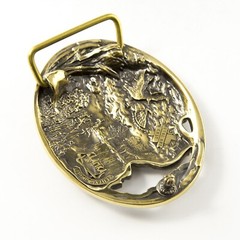 Cocker Spaniel brass belt buckle, Cocker Spaniel dog head, Hunting dog buckle