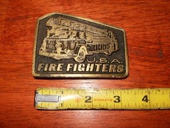 U.S.A Fire Fighters Belt Buckle