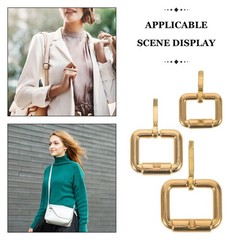 3Pcs Reusable Copper Single Prong Buckles for Bag Straps Golden Durable