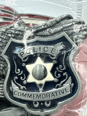 Police Protect & Serve Commemorative Eagle Metal Belt Buckle 4in