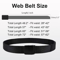 WYuZe Mens Military Tactical Web Belt, Waist: 28&Prime;-42&Prime;, Black-diamond Pattern