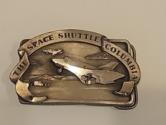 1982 The Space Shuttle Columbia NASA Flight Belt Buckle Bergamot Brass Works