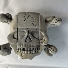 Skull Buckle 3in Tall 2.5in Wide Metal