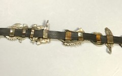 Arnold Goldstein Sterling Silver Concho Black Belt
