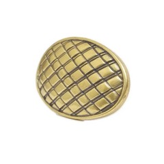 Vintage Style Metal Geometric Print Oval Belt Buckle