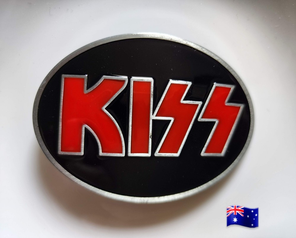 1pcs Belt Buckle KISS 9×6.5cm Suit 4cm Belt Width