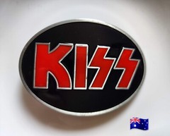 1pcs Belt Buckle KISS 9×6.5cm Suit 4cm Belt Width
