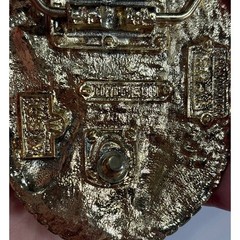 Buckle Vintage 1989 W USA Oval Outdoor Scene Belt Buckle