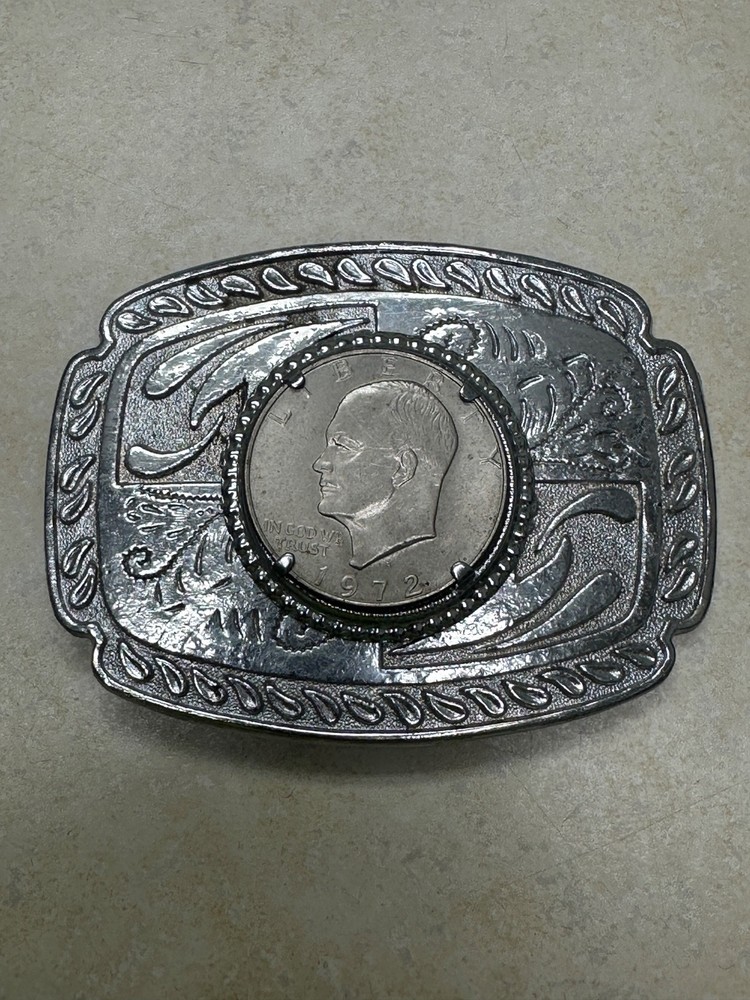 1972 Eisenhower Dollar Belt Buckle
