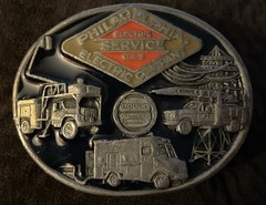 Philadelphia Buckle and Key Chain Belt Buckle 66/250 Electric Gas Company 1993