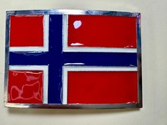 Flag of Norway Country Red Blue New Patriotic Belt Buckle