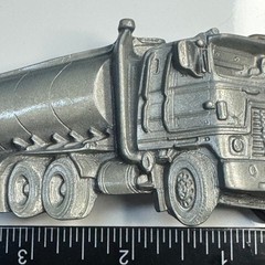 Tanker Truck Belt Buckle Pewter Tone Metal Made in Mexico Reissue